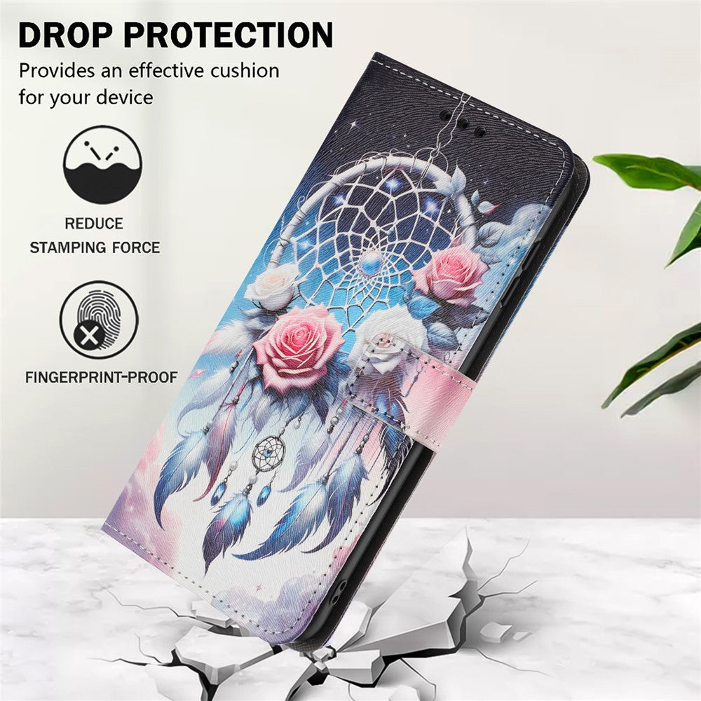 YX-2501 For Honor Magic7 Lite 5G / X9c 5G / X60 Pro 5G Case Pattern Printing PU Leather Wallet Phone Cover with Lanyard