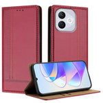 For Honor 400 Lite 5G Case L-Shaped Grid Pattern Leather Stand Phone Cover with Card Slots