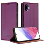 For Samsung Galaxy M06 5G / Galaxy F06 5G Case L-Shaped Grid Pattern Leather Stand Phone Cover with Card Slots