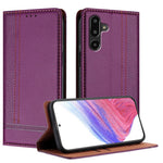 Til Samsung Galaxy M16 5G / Galaxy F16 5G Etui L-formet gittermønster Læder Stand Telefoncover med Kortlommer