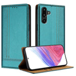 Til Samsung Galaxy M16 5G / Galaxy F16 5G Etui L-formet gittermønster Læder Stand Telefoncover med Kortlommer