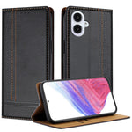 Til Samsung Galaxy A25e Cover L-formet gittermønster læder stander telefoncover med kortpladser