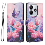 YX-2501 För Xiaomi Redmi Note 14 5G-skal Mönstertryck PU-läder Plånboksfodral med Snodd
