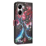 YX-2501 PU-læderpung med mønstertryk til Xiaomi Poco X7 Pro 5G / Redmi Turbo 4 5G med snor