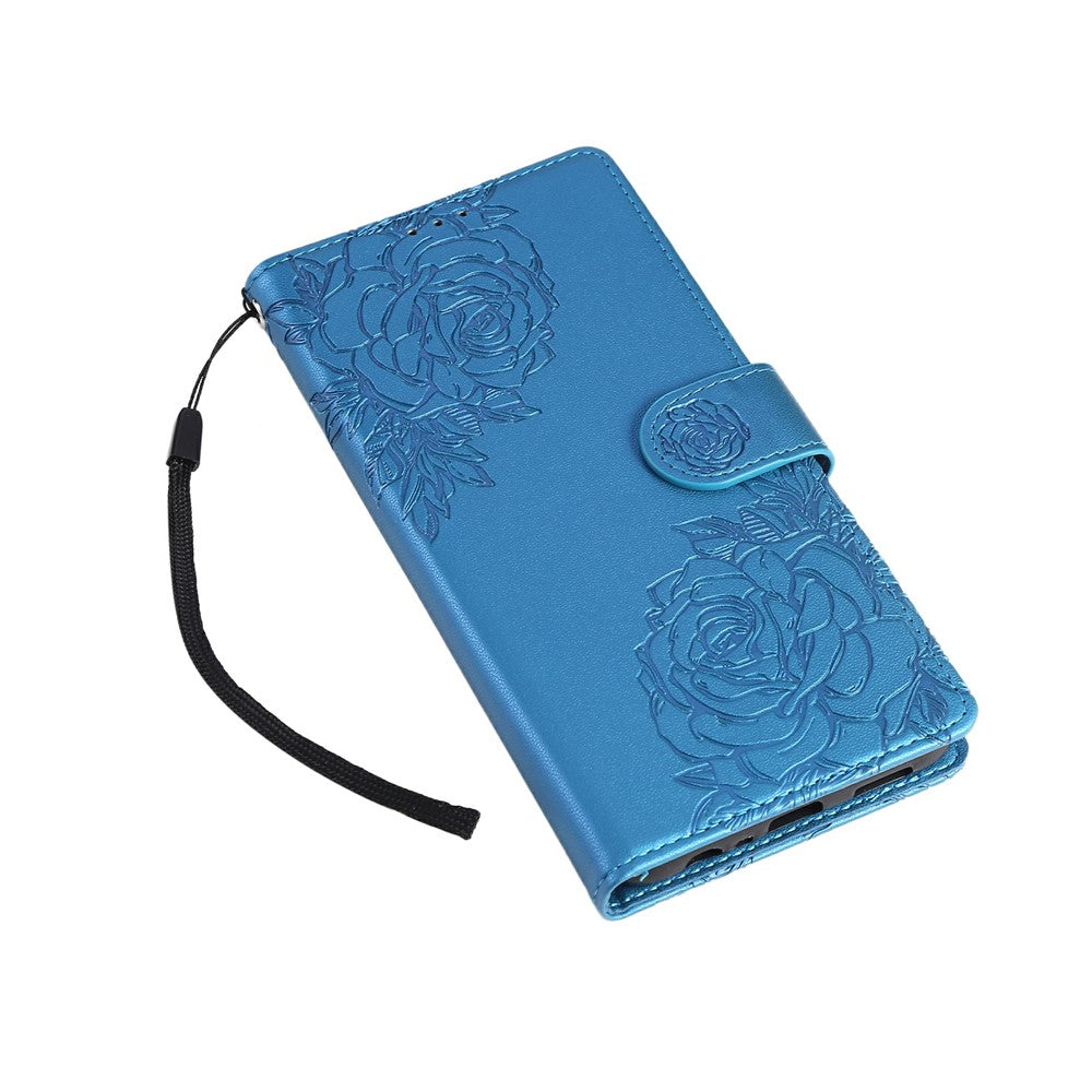 Til Samsung Galaxy A13 4G / 5G Cover Rose Blomst PU Læder Wallet Telefoncover med 3 Kortlommer