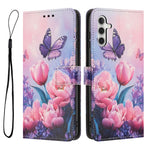 YX-2501-læderetui til Samsung Galaxy A18 5G / A18 4G / A17 5G / A17 4G / A26 5G / A16 5G / A16 4G med mønstertryk, pung-etui og snor
