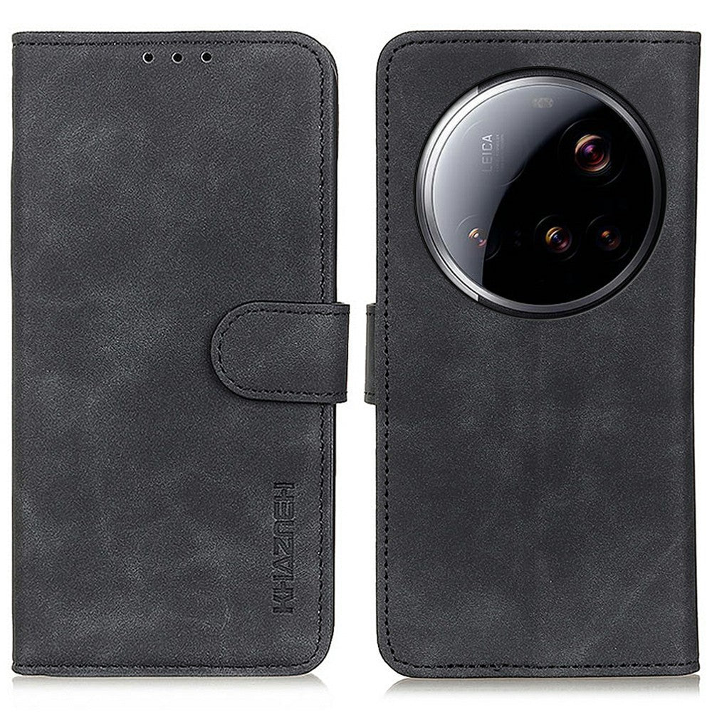 KHAZNEH For Xiaomi 15 Ultra Case PU Leather Retro Texture Phone Cover