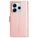 For Xiaomi Redmi Note 14 4G (164.84mm) Leather Wallet Case Butterfly Flower Imprinted Phone Cover with Strap