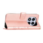 For Xiaomi Redmi Note 14 Pro 4G Leather Wallet Case Butterfly Flower Imprinted Phone Cover with Strap