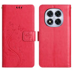 For Xiaomi Redmi Note 14 Pro 4G Leather Wallet Case Butterfly Flower Imprinted Phone Cover with Strap