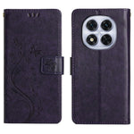 For Xiaomi Redmi Note 14 Pro 4G Leather Wallet Case Butterfly Flower Imprinted Phone Cover with Strap