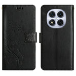 For Xiaomi Redmi Note 14 Pro 4G Leather Wallet Case Butterfly Flower Imprinted Phone Cover with Strap