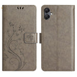 For Samsung Galaxy A25e Leather Wallet Case Butterfly Flower Imprinted Phone Cover with Strap