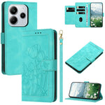 For Xiaomi Redmi Note 14 4G (164.84mm) Case Tulip Leather Phone Cover with 5 Card Slots Wallet