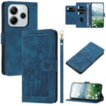 For Xiaomi Redmi Note 14 4G (164.84mm) Case Tulip Leather Phone Cover with 5 Card Slots Wallet