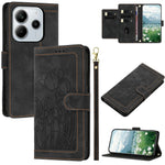 For Xiaomi Redmi Note 14 4G (164.84mm) Case Tulip Leather Phone Cover with 5 Card Slots Wallet