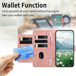 For Samsung Galaxy A25e Case Tulip Leather Phone Cover with 5 Card Slots Wallet