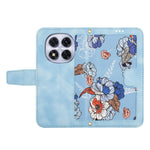 For Xiaomi Redmi Note 14 Pro 4G Case PU Leather Floral Phone Cover with Card Slots / Wrist Strap