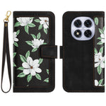 For Xiaomi Redmi Note 14 Pro 4G Case PU Leather Floral Phone Cover with Card Slots / Wrist Strap