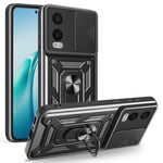 OnePlus Nord CE4 Lite 5G-skal med skjutbart kameralock PC + TPU-stativmobilskal