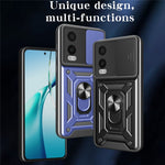 OnePlus Nord CE4 Lite 5G-skal med skjutbart kameralock PC + TPU-stativmobilskal