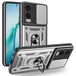 OnePlus Nord CE4 Lite 5G-skal med skjutbart kameralock PC + TPU-stativmobilskal