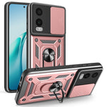 OnePlus Nord CE4 Lite 5G-skal med skjutbart kameralock PC + TPU-stativmobilskal