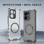 Oppo Reno13 F 5G (Reno 13 FS 5G) / 4G Magnetiskt Skal Honeycomb Design TPU + PC mobilskal