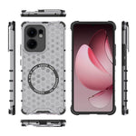 Oppo Reno13 F 5G (Reno 13 FS 5G) / 4G Magnetiskt Skal Honeycomb Design TPU + PC mobilskal