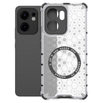 Oppo Reno13 F 5G (Reno 13 FS 5G) / 4G Magnetiskt Skal Honeycomb Design TPU + PC mobilskal