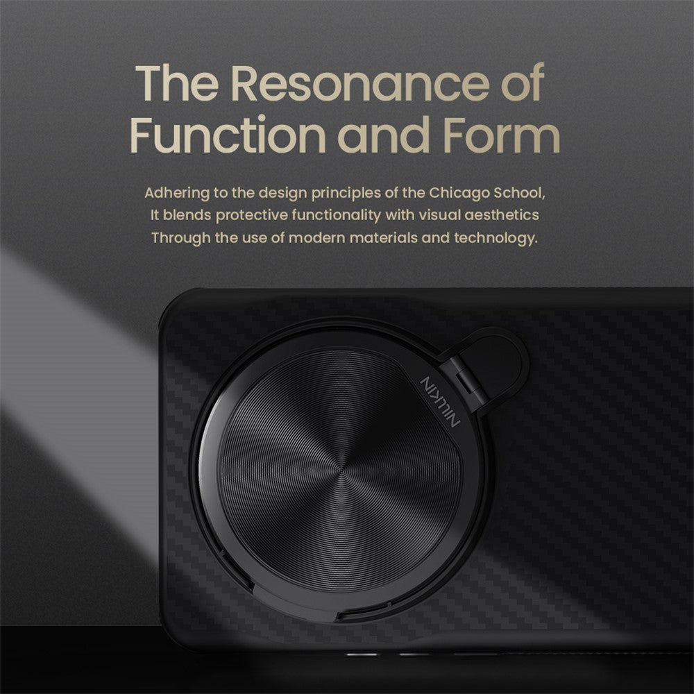 NILLKIN För Xiaomi 15 Ultra Magnetiskt Skal TPU + Aramidfiber Linsskydd Stativ mobilskal