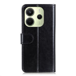 For Xiaomi Redmi Note 14 4G (164.84mm) Case Crazy Horse Texture PU Leather Phone Stand Cover