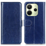 Xiaomi Redmi Note 14 4G (164.84mm) skal Crazy Horse textur PU-läder mobilstativ