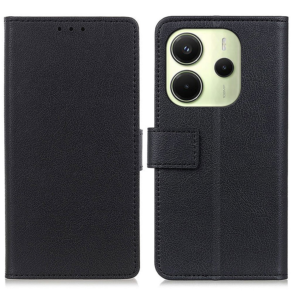 For Xiaomi Redmi Note 14 4G (164.84mm) Case PU Leather Stand Wallet Phone Cover