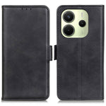 For Xiaomi Redmi Note 14 4G (164.84mm) Case Stand Cowhide Texture PU Leather Phone Cover