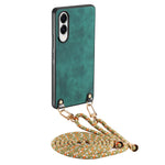 For Samsung Galaxy S25 Edge Retro Leather Phone Back Cover with Adjustable Strap