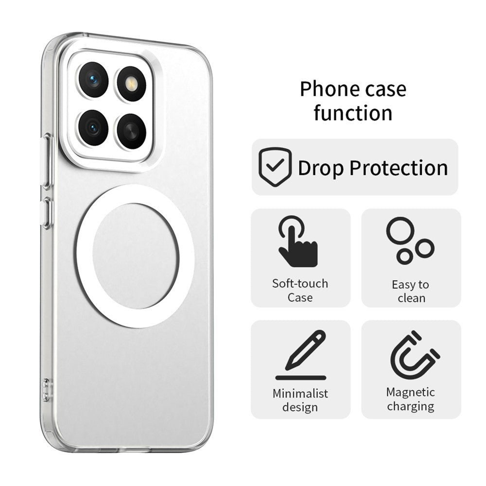For Honor X8c 4G Magnetisk Cover Anti-fald Hybrid Telefon Bagcover