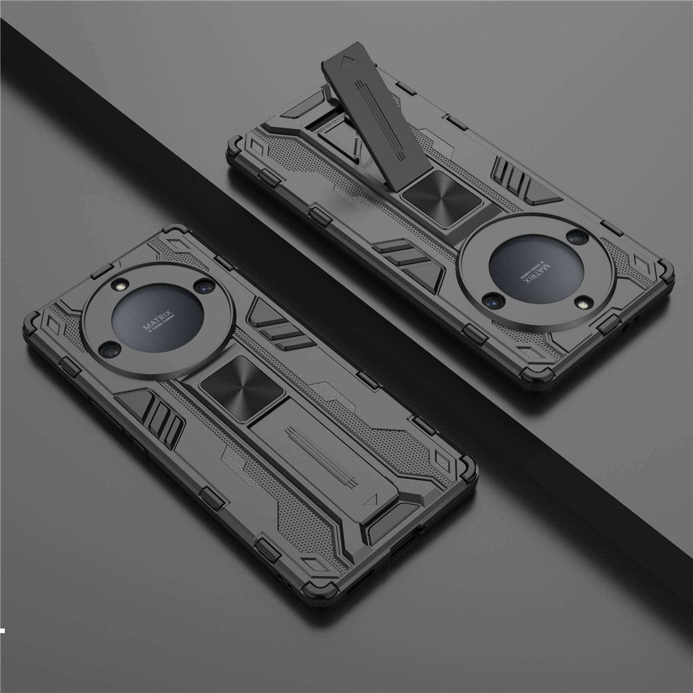 For Honor X40 5G Kickstand Protective Phone Case Drop-proof Hard PC Soft TPU Hybrid Cover