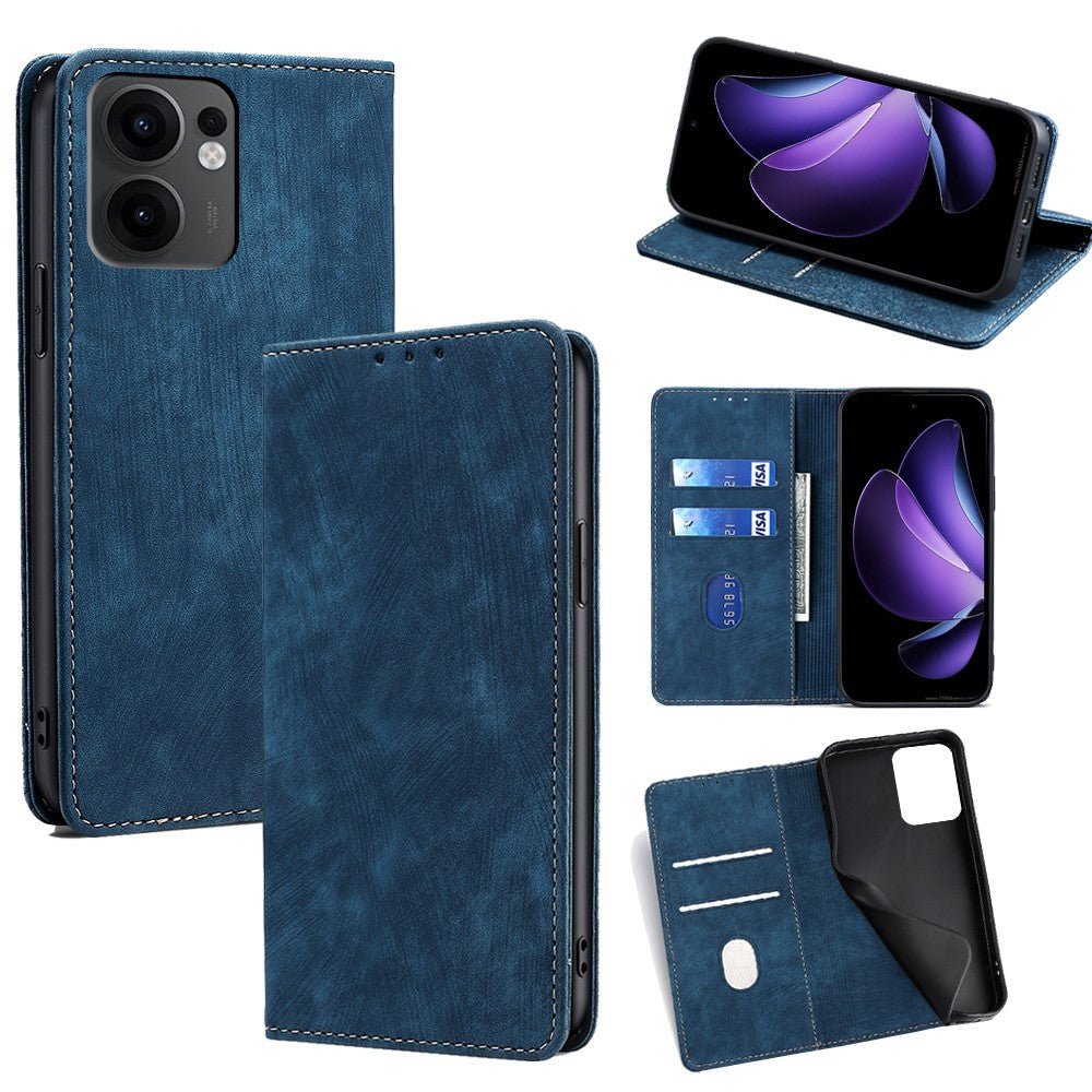 For Oppo Reno13 F 5G (Reno 13 FS 5G) / 4G Case RFID Blocking Wallet Leather Phone Cover