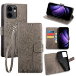 For Oppo Reno13 F 5G (Reno 13 FS 5G) / 4G Case PU Leather Wallet Phone Cover Tree Deer Imprinted