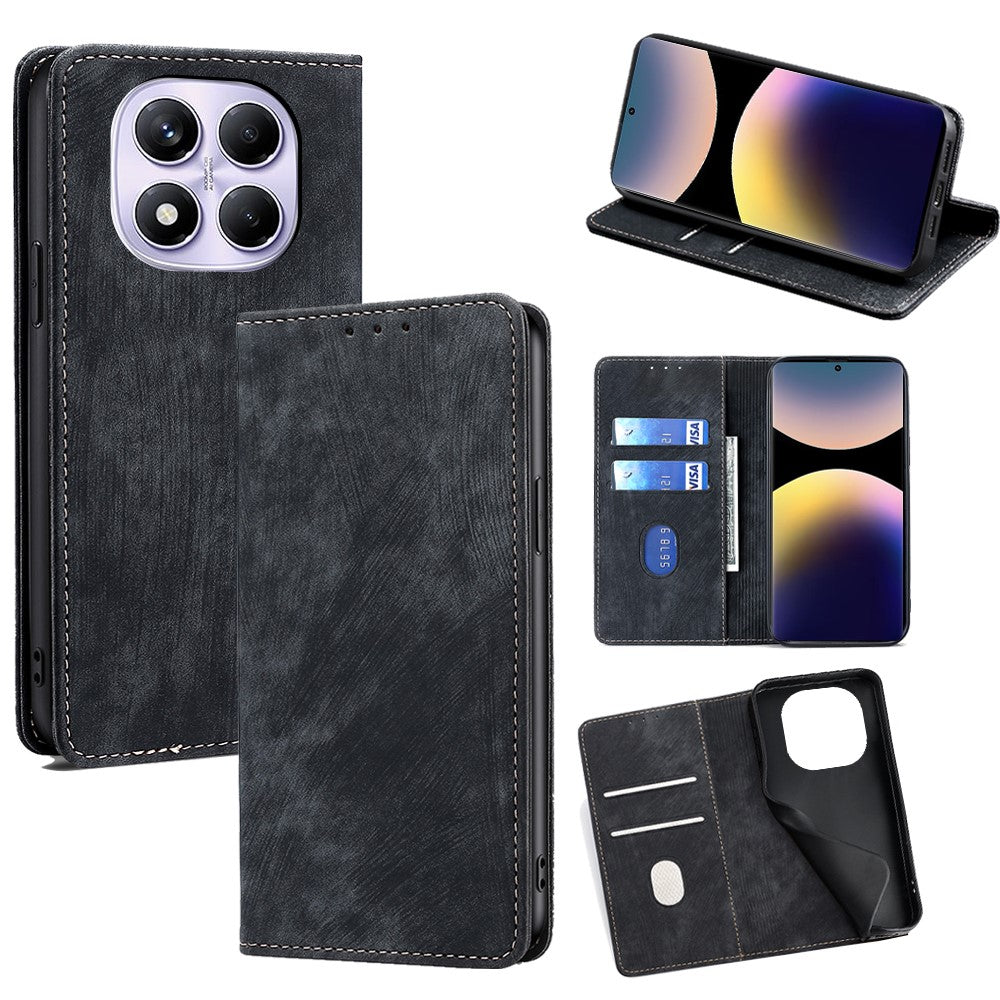 For Xiaomi Redmi Note 14 Pro 4G Case RFID Blocking Wallet Leather Phone Cover