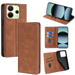 For Xiaomi Redmi Note 14 4G (163.25mm) Card Holder Case PU Leather Magnetic Closing Phone Cover