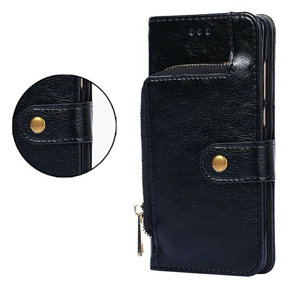 For Xiaomi Redmi Note 14 Pro 4G Case Zipper Pocket PU Leather Wallet Flip Phone Cover