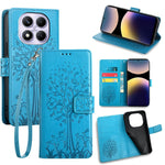 For Xiaomi Redmi Note 14 Pro 4G Case PU Leather Wallet Phone Cover Tree Deer Imprinted