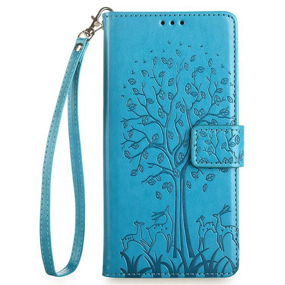 For Xiaomi Redmi Note 14 Pro 4G Case PU Leather Wallet Phone Cover Tree Deer Imprinted