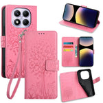 For Xiaomi Redmi Note 14 Pro 4G Case PU Leather Wallet Phone Cover Tree Deer Imprinted