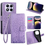 For Xiaomi Redmi Note 14 Pro 4G Case PU Leather Wallet Phone Cover Tree Deer Imprinted