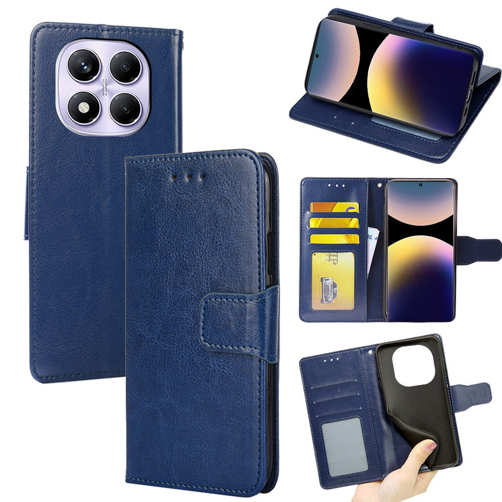 For Xiaomi Redmi Note 14 Pro 4G Case Wallet PU Leather + TPU Folding Stand Phone Cover