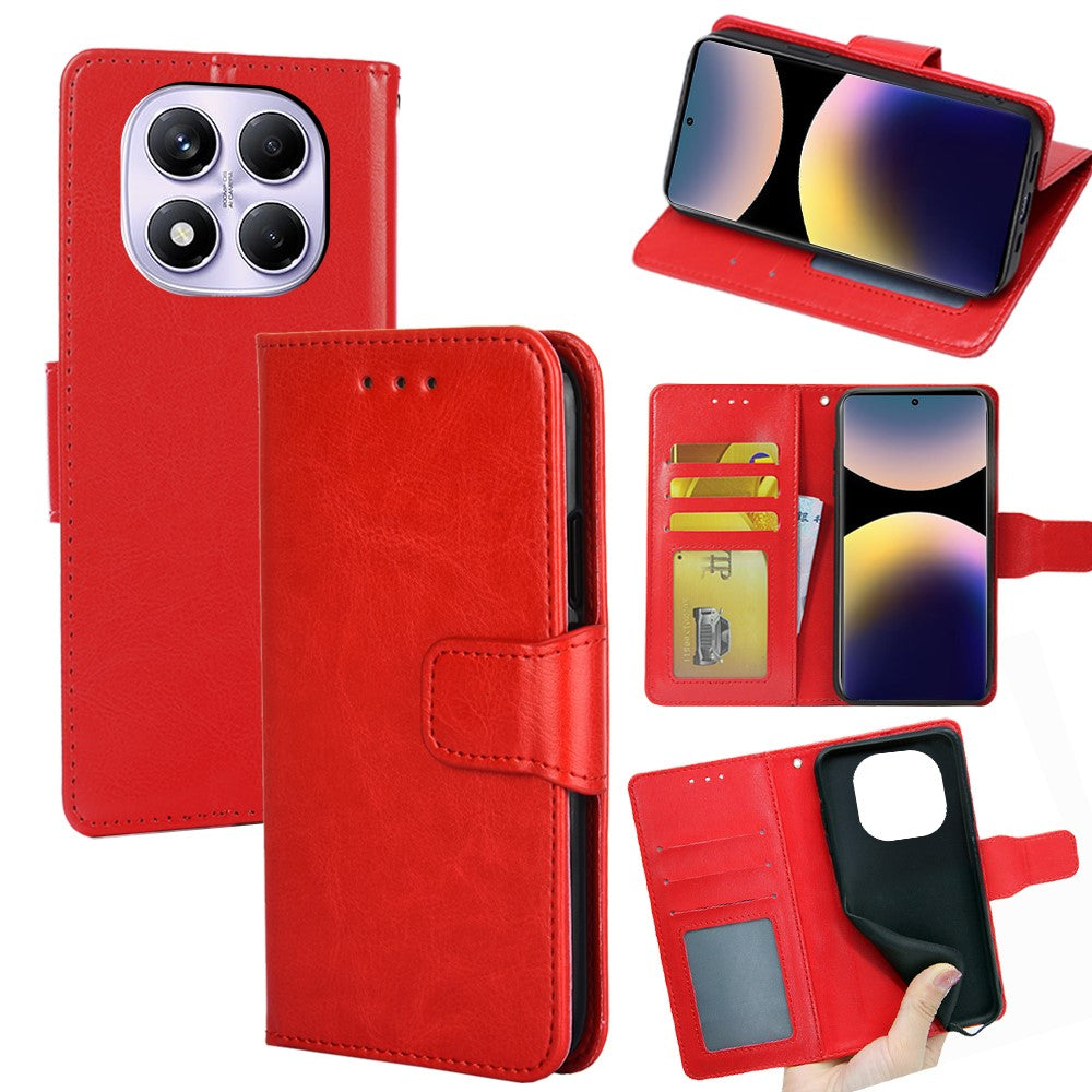 For Xiaomi Redmi Note 14 Pro 4G Case Wallet PU Leather + TPU Folding Stand Phone Cover