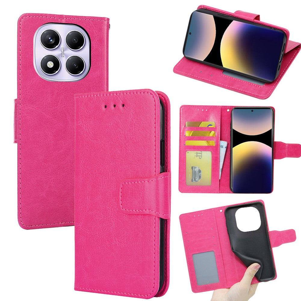 For Xiaomi Redmi Note 14 Pro 4G Case Wallet PU Leather + TPU Folding Stand Phone Cover